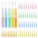 Skhaovs 50 pieces interdental brushes interdental brushes push-pull interdental cleaner retractable dental flap dental brushes dental care for teeth brushing clean oral hygiene (5 colors)