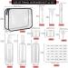 Guoyihua 19-Piece Empty Travel Bottles Set | Portable Cosmetics Containers for Air Travel | Clear Hand Luggage Liquid Fillers - Buy Online on GoSupps.com