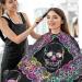 Visesunny Skull Pattern Barber Cape - Anti-Static Water-Resistant Hair Cutting Apron for Salon & Home Use - Buy Online on GoSupps.com