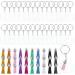 BigOtters Acrylic Keychain Blanks  120PCS Clear Keychains Blank with Key Chain Rings Keychain Tassels for DIY Keychain Vinyl Crafting
