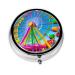 Corlorful Parkround Pill Box 3 Compartments Round Pill Box Organizer for Purse Or Pocket &*Portable Travel Pill Box