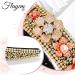 Flayem Rhinestone Flower Headband Glitter Padded Wide Hair Band Bridal Wedding Hair Hoop Accessories for Women and Girls (Gold) - Buy Online on GoSupps.com