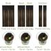 DOORES Clip in Human Hair Extensions 18 Inch Balayage Dark Brown to Chestnut Brown - 5pcs 70g | Natural Straight Hair Extensions - Buy Online on GoSupps.com
