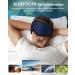 LC-Dolida Silk Sleep Mask for Side Sleepers - 100% Light-Blocking Bluetooth Eye Mask with Headphones for Travel Naps Yoga & Meditation | Ice Mask Blue - Buy Online on GoSupps.com