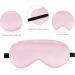 Silky Sleep Masks 2 Pcs Set | Soft Satin Eye Covers for Men & Women | Adjustable Blackout Blindfold for Travel & Meditation (Black & Pink - Buy Online on GoSupps.com