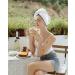 BYCOO Waffle Hair Towel Wrap | Large Microfiber Drying Towel | Anti-Frizz Head Towel | Super Absorbent & Quick Dry Hair Turban for Women | Ideal for Wet, Curly, Long & Thick Hair - White - Buy Online on GoSupps.com