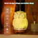 Inrorans 200ml Ceramic Owl Aromatherapy Diffuser | Ultrasonic Cool Fog Essential Oil Humidifier with LED Night Lights - 7 Color Changing - Buy Online on GoSupps.com