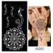 Glaryyears Temporary Tattoo Stencil - 8 Sheets Henna Template for Women, Hand Finger Wrist Body Art Paint - Buy Online on GoSupps.com