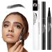 Eyebrow Pen Eyebrow Pencil with 4-Fork-Tip Liquid Eyebrow Pencils for Women Eyebrow Pen Last All-Day Eyebrow Pencil (Black) - Buy Online on GoSupps.com