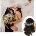 Bridal Hair Accessories Flower Wedding Hair Vine Rhinestone Crystal Headpiece With Detachable Ribbon Bridal Pearl Hair Style Accessories For Bridesmaid Women Lady Prom Party - Buy Online on GoSupps.com