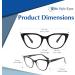 Stylish Full-Rimmed Cat Eye Reading Glasses - Non-Prescription Classic 1.0x Magnification Lens - International Shipping Available - Buy Online on GoSupps.com