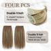 LNERATO 4 PCS Synthetic Hair Toppers for Women - Invisible Clips, Thinning Hair Solution, Hair Volume Boost - Double 4 inch and Double 8 inch Brown mix Natural Blond - Hairpieces for Daily Use - Buy Online on GoSupps.com