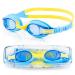 Portzon Unisex-Child Swim Goggles, Anti Fog No Leaking Clear Vision Water Pool Swimming Goggles Blue