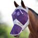 Harrison Howard CareMaster Horse Fly Mask UV Protection without Ears with Nose Protection Silver/Purple Warmblood (L) L Purple