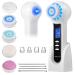 UMICKOO Blackhead Remover Vacuum,Rechargeable Facial Cleansing Brush with LCD Screen,IPX7 Waterproof 3 in 1 Face Scrubber Brush for Exfoliating, Massaging and Deep Pore Cleansing White-black