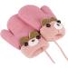Infant Toddlers Winter Mittens with Cute Cartoon Design - Dual Layers Plush Padded Knitted Gloves for Baby Girls Boys 0-3 Years - Light Watermelon Red - Buy Online on GoSupps.com