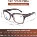 AQWANO Oversized Blue Light Blocking Reading Glasses for Women & Men - Fashion Square Design Anti Glare Fatigue Relief Available in Brown/Red 1.75 x - Buy Online on GoSupps.com
