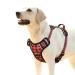 Heele dog harness no-pull dog harness breast dishes for large dogs softly breathable adjustable reflective dog dishes Anti pull with padded handle black-red checkered XL XL black red