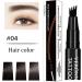 Four-Headed Eyebrow Pencil | 3D Liquid Eyebrow Makeup Pencil Long-Lasting Formula Eyebrow Makeup Tool for Dating Parties Anniversary and Daily Use D: Black - Buy Online on GoSupps.com