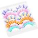 FOMIYES 25 Pairs Colored False Eyelashes Fake Lashes False Eyelashes Individual Winged Eyelashes Colorful Lashes Makeup Tools for Women Carnival Party Eyelashes Imitation Strip Extend - Buy Online on GoSupps.com