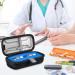 Insulin Vial Cooler Case - Portable Water Resistant Diabetic Organizer with Ice Brick - Black - Buy Online on GoSupps.com