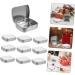 STOBOK 10pcs Boxes Mini Storage Tin Box The Christmas Candle Small Tin with Lid Storage Boxes with Lids Jar Silver 6.00X4.70X1.50CM - Buy Online on GoSupps.com
