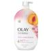 Olay Body Wash for Women Fresh Radiance 24/7 Skin-Loving Freshness Visibly Radiant Plant Based Cleansers Vitamin B3 & Antioxidant Blend For All Skin Types Peach & Cherry Blossom Scent 35 fl oz