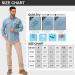 Men's Safari Shirt - UPF 50+ UV Protection Long-Sleeved Hiking & Outdoor Button-Down | Breathable Fast Drying Casual Shirt in Blue - Buy Online on GoSupps.com
