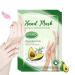 Hand Moisturiser Gloves 3Pcs Hand Masks for Dry Hands Plant Extracts for Dry Aging Cracked Hands Intense Skin Nutrition Hand Cream Mask Whitening and Anti aging Repair Rough Skin (Avocado)