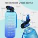 1.5L BPA-Free Tritan Sports Water Bottle with Straw & Time Marking - Dishwasher Safe Ideal for Fitness Running & Hiking (Blue/Purple) - Buy Online on GoSupps.com