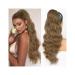 Ponytail Extensions 26" Long Body Wave Ponytail Hair Extension Synthetic Drawstring Curly Wavy Ponytail Hairpieces for Women Clip in Synthetic Wavy Pony Tail Extension for Women (Color : 27 Size : 26inches 27