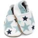 Dotty Fish Soft Leather Baby Shoes | Boys' Toddler Shoes with Non-Slip Suede Soles | Blue Stars Design | 0-6 Months - 4-5 Years - Buy Online on GoSupps.com