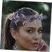 MUSISALY Floral Crown Flower Girl Tiara Flower Crowns for Flower Crown Green Bridal Hair Accessories Fairy Headband Hair Coils Fiesta Headbands Purple Garland Flowers Bohemia Bride - Buy Online on GoSupps.com