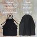 King Midas Barber Cape & Apron - All Black Polyester Cotton Hair Cutting Gear - International Shipping Available - Buy Online on GoSupps.com