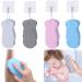 4Pcs Ultra Soft Bath Body Shower Sponge  Resuable Exfoliator Dead Skin Remover  Super Soft Exfoliating Bath Sponge with 4 Sticky Hooks for Pregnant Women  Adult and Children (Pink Blue Gray White)