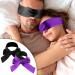 Thinp Satin Eye Mask - 2 Pcs Adjustable Sleep Mask for Adults | Soft Blindfold for Travel & Naps (Black & Purple - Buy Online on GoSupps.com