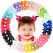 ALinmo Baby Hair Clips 2" Baby Girls Fully Lined Baby Bows Tiny Hair Bows Alligator Clips for Baby Girls Infants Toddlers in Pairs 2 Inch (Pack of 40)