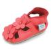 Dotty Fish Soft Leather Baby Shoes with Suede Soles. Toddler Sandals. Non-slip. 0-6 Months to 3-4 Years 2-3 Years Coral Flowers