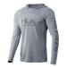 Huk Men's Icon X Hoodie | Long-Sleeve Performance Shirt with UPF 30+ Sun Protection Gray X-Large