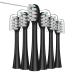 Replacement Flossing Toothbrush Heads with Covers for Waterpik Sonic Fusion SF01/SF02 and Sonic Fusion 2.0 SF03/SF04 6 Count Black