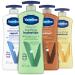 Vaseline Intensive Care Body Lotion for Women & Men - Ultra-Hydrating Lotion Set for Dry Skin Soothing Hydration/Advanced Repair/Cocoa Radiant/Essential Healing 20.3 Fl Oz Ea (4 Piece Set)