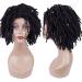 YEZHIQIU 8 Short Dreadlock Wig - Natural Black Synthetic Hair, Heat Resistant Faux Afro Locs Braids Wigs (1B) - Buy Online on GoSupps.com