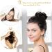 Voluminous Wavy Messy Bun Hairpiece with Hair Rope and Hairpin - Brown/Black Scrunchies - Buy Online on GoSupps.com