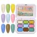 Solid Gel | 9 Color Palette of 3D Nail Gel for Women and Girls Wedding Extensions French Tips Birthday