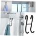 TOPPERFUN 2pcs Door Hook Wall Hanger Hooks Black Hooks Entryway Hook Hanging Hook Storage Hanging Door 12X5CM Black - Buy Online on GoSupps.com