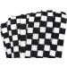 Checkered Black/White 10mm Waxed Derby Laces for Skates, Boots & Shoes - 96 Inch - Buy Online on GoSupps.com
