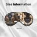 Cute Dog Bone Bowl Woof Paw Print Unisex Sleeping Eye Mask Soft Comfortable Light-Blocking Eye Mask - Buy Online on GoSupps.com
