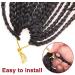Xtrend 18 Inch Boho Box Braids Crochet Hair - 8 Packs Pre-Looped Synthetic Goddess Locs with Curly Ends | 1B# Hair Extensions for Messy Style - Buy Online on GoSupps.com