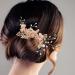 STOBOK Pack of 4 Vintage Gold Flower Pearl Hair Comb Crystal Hairpins Bridal Headpieces Wedding Hair Accessories for Women - Pink Flower - Buy Online on GoSupps.com