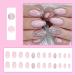 Almond Fake Nails Long 24Pcs Glitter French False Nails Pink Glitter Press on Nails Full Cover Stick on Nails with Nail Glue Oval French Nail Tips for Women Girls Nails Art French Pink Glitter - Buy Online on GoSupps.com